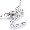 304 Stainless Steel Brass Cubic Zirconia Pendant Necklaces X-NJEW-O108-13P-3
