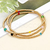 3Pcs 3 Styles Bohemian Glass Seed Beads Stretch Bracelet for Women LN2670-1-1