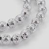Electroplated Natural Lava Rock Bead Strands X-G-E511-01G-8mm-3