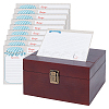 1Pc Bamboo Recipe Storage Boxes with Clasps CON-NB0002-42-1