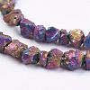 Electroplated Natural Pyrite Bead Strands G-G673-03D-1
