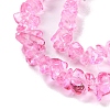 Spray Painted Transparent Glass Beads Strands X-GLAA-P060-01A-09-3