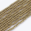 Non-Magnetic Synthetic Hematite Beads Strands G-G091-2mm-1-1