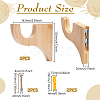 2 Bags Wood Curtain Rod Hanger DIY-UN0008-32-3