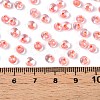 6/0 Inside Colours Transparent Glass Seed Beads SEED-T007-07H-4