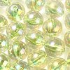 UV Plating Transparent Rainbow Iridescent Acrylic Beads OACR-F004-01D-1