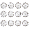 12Pcs Alloy Rhinestone Shank Buttons BUTT-GF0003-66-1