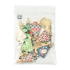 16Pcs 8 Colors Christmas Theme Rack Plating Alloy Pendants FIND-FS0002-98-6