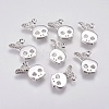 Brass Micro Pave Cubic Zirconia Charms KK-A144-048P-1