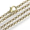 Iron Rolo Chains Necklace Making MAK-R015-60cm-AB-1
