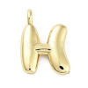 Rack Plating Brass Balloon Letter Pendants KK-C050-01G-H-1
