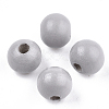 Painted Natural Wood Beads WOOD-S049-05H-1