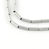 Tube Electroplate Non-magnetic Synthetic Hematite Bead Strands G-S203-26I-1