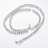 Electroplate Non-magnetic Synthetic Hematite Bead Strands G-Q465-24S-2