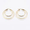 201 Stainless Steel Hoop Earrings X-EJEW-I213-B-02G-1