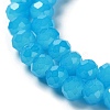 Baking Paint Imitation Jade Glass Bead Strands DGLA-A034-J6MM-A13-3