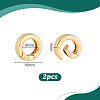 2Pcs 925 Sterling Silver Spring Gate Rings STER-PH0003-32B-4