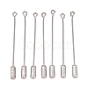 201 Stainless Steel Eyepin Pin Clutch Brooch Findings STAS-D266-01P-01-1