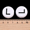 Opaque White Acrylic European Beads AC-CBA3BDD-01L-3