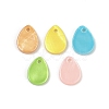 Spray Painted Natural Freshwater Shell Teardrop Charms SHEL-K006-47-2