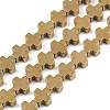 Electroplated Synthetic Non-magnetic Hematite Beads Strands G-J211-A06-03-1