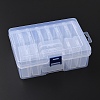 13Pcs Square Plastic Organizer Beads Storage Containers CON-YW0001-36-6