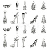 100Pcs 10 Styles Tibetan Style Alloy Pendant FIND-CJ0001-74-1