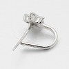 Anti-Tarnish Trendy Rhodium Plated 925 Sterling Silver Micro Pave Cubic Zirconia Pinch Bails X-STER-M081-072B-2
