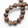 Natural Leopard Skin Jasper Round Beads Strands G-S182-12mm-3