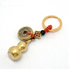 Zinc Alloy Copper Cash Keychains KEYC-WH0018-13G-2