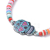 Adjustable Nylon Thread Braided Bead Bracelets BJEW-JB05192-M-3