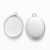 Tarnish Resistant 304 Stainless Steel Pendant Cabochon Settings STAS-L195-11A-2