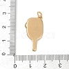 304 Stainless Steel Micro Pave Cubic Zirconia Pendants STAS-D305-02G-E-3