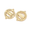 Brass Pave Cubic Zirconia Connector Charms KK-L251-21G-01-2