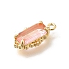 Brass Glass Charms KK-U061-10G-01-2