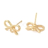 Bowknot Alloy Stud Earring Findings PALLOY-Q447-03LG-2