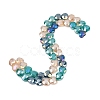 Electroplate Transparent Glass Beads Strands GL-CBADAFE-01J-2