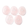 Oval Natural Rose Quartz Compass Display Decorations G-G301-02B-1
