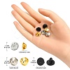 56Pcs 5 Style Brass & Alloy & Silicone Lapel Pin Back Kits DIY-YW0008-35-3