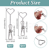 12Pcs 2 Styles Iron Heart Card Display Clip AJEW-OC0014-46-2