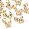 SHEGRACE Brass Pave Clear Cubic Zirconia Pendants XGRQ3Q046-628G-B-1