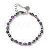 Natural Amethyst & Non-magnetic Synthetic Hematite Beaded Bracelets for Women BJEW-Z148-01P-06-2