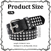 Platinum Star Rivet PU Leather Chain Belts for Jeans AJEW-WH20096-87B-2