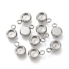 Non-Tarnish 304 Stainless Steel Pendant Cabochon Settings STAS-I162-01A-P-1