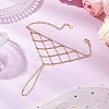 Brass Cable Chains Ring Bracelets for Women BJEW-JB11484-01-2