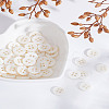 50Pcs 4-Hole Shell Buttons BUTT-LP0001-02-3