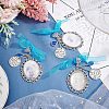 Oval & Flat Round With Word Zinc Alloy Big Pendants FIND-CA0004-75-5