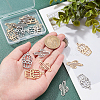 16Pcs 4 Style Ion Plating(IP) 201 Stainless Steel Pendants STAS-DC0006-38-2
