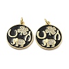 Brass Micro Pave Cubic Zirconia Pendants KK-U060-05G-1