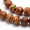 Tibetan Style Wave Pattern dZi Beads G-K166-02-8mm-L1-08-3